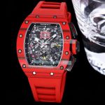 Swiss Replica Richard Mille RM11-03 Red Case Skeleton Dial Watch 